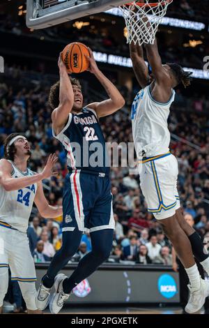 Gonzaga Forward Anton Watson (22) Walks On The Court During The Second 