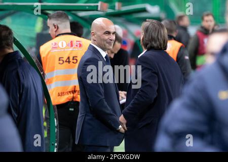 March 23, 2023. Lisbon, Portugal. Portugal's head coach from Spain Roberto Martinez during the 1st Round of Group J for the Euro 2024 Qualifying Round, Portugal vs Liechtenstein Credit: Alexandre de Sousa/Alamy Live News Stock Photo