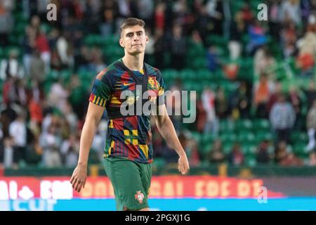 March 23, 2023. Lisbon, Portugal. Portugal's and Benfica defender Antonio Silva (3) in action during the 1st Round of Group J for the Euro 2024 Qualifying Round, Portugal vs Liechtenstein © Alexandre de Sousa/Alamy Live News Stock Photo