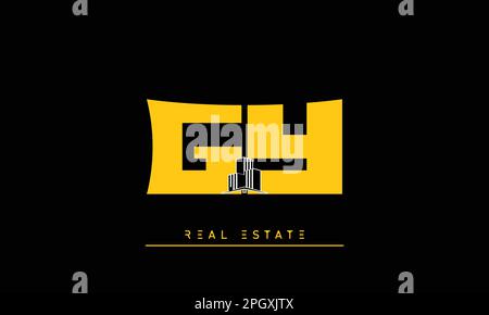 Real Estate letters Initials Monogram logo GY , YG Stock Vector