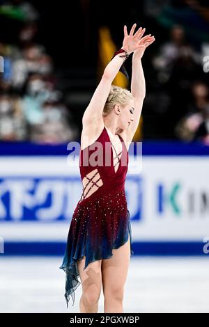 Amber GLENN (USA), during Women Short Program, at the ISU World Figure ...