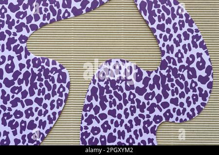 decorative paper with spots on corrugated beige paper background Stock Photo