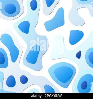 Colorful abstract layers. Papercut style background. Vibrant 3D topography shapes. Artistic banner, poster, brochure, template, flyer design. Stock Vector