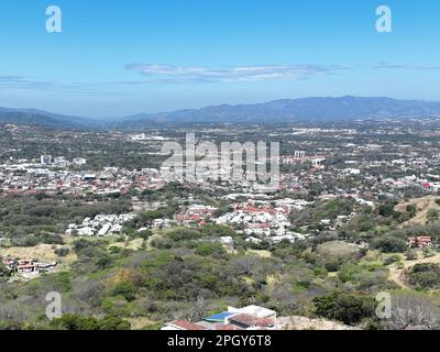 View of Escazu, Multiplaza, Plaza Roble, Distrito 4 and San Jose, Costa Rica Stock Photo