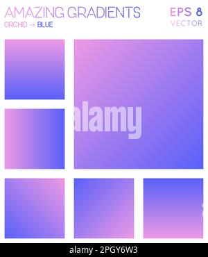 Colorful gradients in orchid and blue color tones. Adorable gradient background, wonderful vector illustration. Stock Vector