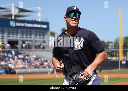 TAMPA, FL - MARCH 24: New York Yankees Outfield Aaron Judge (99