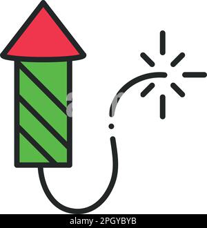 fireworks icon isolated Stock Vector