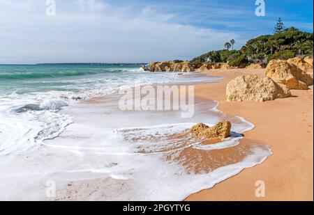 Hidden Algarve beach near Praia da Rocha, Portugal Stock Photo - Alamy