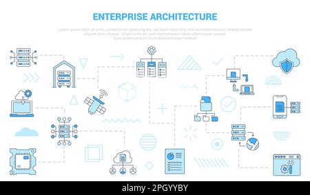 enterprise architecture concept for infographic template banner with ...