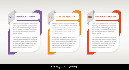 Concept or process presentation abstract infographic template with long text Stock Vector