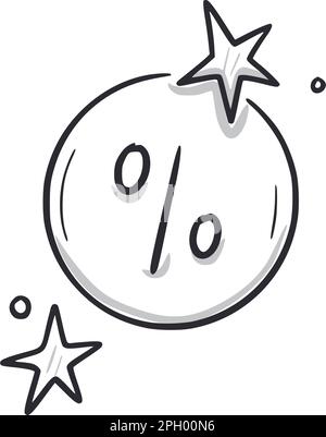 Bonus point earn doodle icon. Reward bonus point exchange hand drawn ...