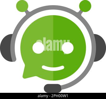 AI chat bot vector icon illustration Stock Vector