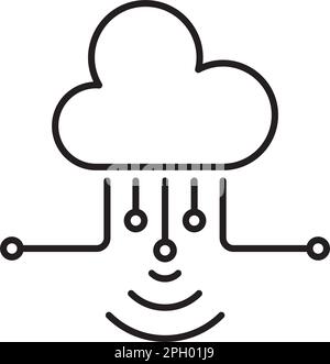 cloud folder icon, linear design Stock Vector Image & Art - Alamy