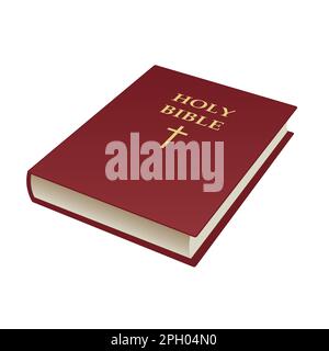 Holy bible - closed book vector illustration isolated on white Stock Vector