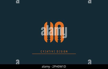 Alphabet letters Initials Monogram logo HA , AH Stock Vector