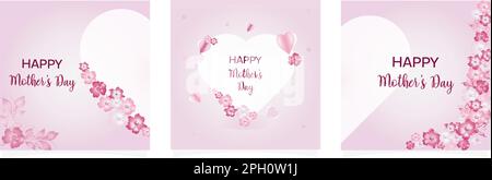 Gentle background, greetings, card with Mother's Day, Women's Day, Happy Birthday. With space for text. Stock Vector