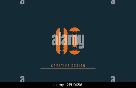 Alphabet letters Initials Monogram logo HI , IH Stock Vector