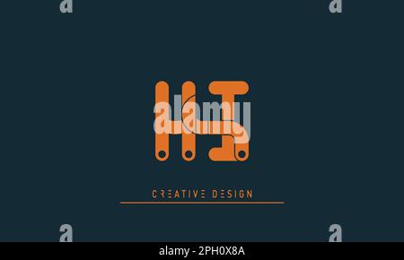 Alphabet letters Initials Monogram logo HI , IH Stock Vector