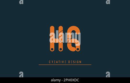 Alphabet letters Initials Monogram logo HG , GH Stock Vector