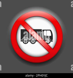 No trucks sign, vector eps10 illustration Stock Vector