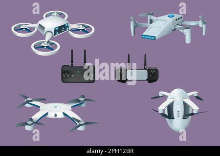 Drone with camera vector .UAV drone copter. Photo and video drone icon ...