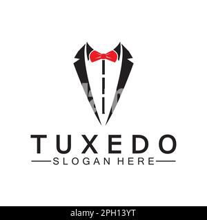 Tuxedo Logo template vector icon illustration design Stock Vector