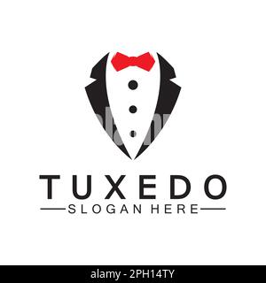 Tuxedo Logo template vector icon illustration design Stock Vector