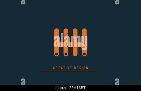 Alphabet letters Initials Monogram logo HH Stock Vector