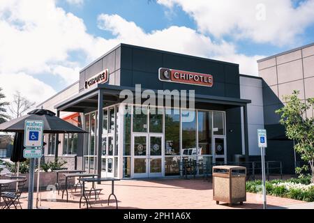 HARAHAN, LA, USA - MARCH 23, 2023: Chipotle Mexican Grill restaurant in the Elmwood Shopping Center Stock Photo