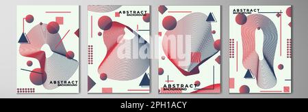 set vector abstract backgrounds.  dynamic linear waveform.  modern design vector illustration Eps.10 Stock Vector