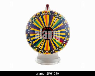 Fortune wheels. Lucky spinning roulette isolated on white background.. Casino spin game. Colorful prize wheel. Lottery prize roulettes games Stock Photo