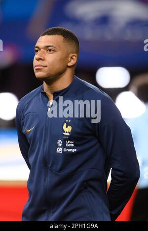 Julien Mattia / Le Pictorium -  QUalifications to the euro: France-Netherlands -  24/03/2023  -  France / Ile-de-France (region) / Saint Denis  -  Kylian Mbappe during the Euro 2024 qualifying match between France and the Netherlands at the Stade de France, 24 March 2023 Stock Photo