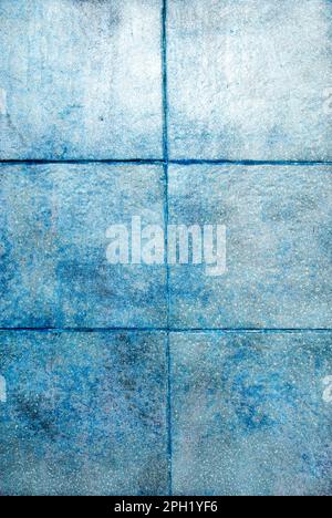 abstract wall tiles blue Stock Photo