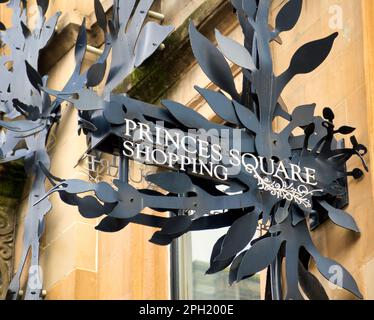 princes square shopping sign buchanan street Glasgow, Scotland, UK Stock Photo