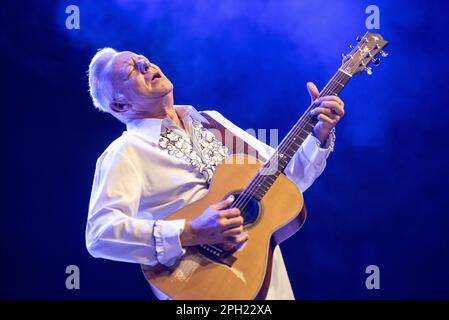 March 19, 2023: Tommy Emmanuel performs at Teatro Dal Verme in Milan, Italy Stock Photo