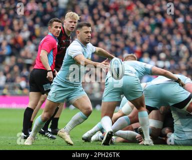 London, UK. 25th Mar, 2023. Danny Care of Harlequins during the Gallagher Premiership Rugby rugby match between Saracens and Harlequins at Tottenham Hotspur Stadium in London, Britain, 25th March 2023. Credit: Action Foto Sport/Alamy Live News Stock Photo