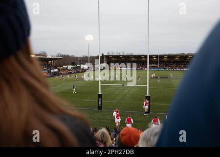 Newcastle on Saturday 25th March 2023. Action during the Tik Tok Women's Six Nations match between England Women and Scotland Women at Kingston Park, Newcastle on Saturday 25th March 2023. (Photo: Chris Lishman | MI News) Credit: MI News & Sport /Alamy Live News Stock Photo