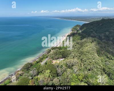 Aerial View of the Tarcoles Bay and the Ocean in Costa Rica near Jaco and Puntarenas Stock Photo