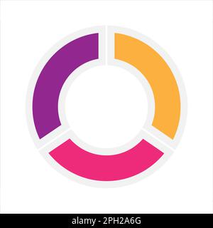 Colorful pie chart icon on white background. Vector illustration Stock ...