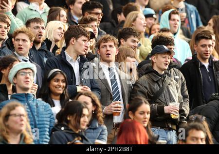 Fans in the stand during the 2023 Men's Varsity match at Twickenham Stadium, London. Picture date: Saturday March 25, 2023. Stock Photo