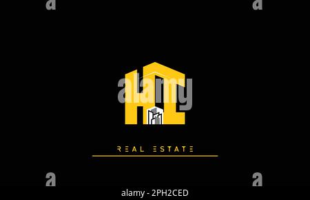 Real Estate letters Initials Monogram logo HI , IH Stock Vector