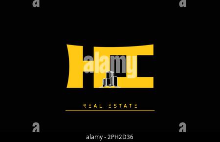 Real Estate letters Initials Monogram logo HI , IH Stock Vector