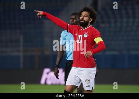 Cairo, Egypt. 24th Mar, 2023. EGYPT, Cairo - 24 March 2023 - Mohamed Salah of Egypt during Qualifying Round match for AFCON 2024 between Egypt and Malawi at 30 June Stadium. Photo M.Bayoumy/SFSI Credit: Sebo47/Alamy Live News Stock Photo