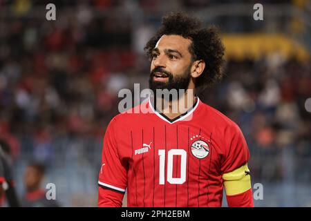 Cairo, Egypt. 24th Mar, 2023. EGYPT, Cairo - 24 March 2023 - Mohamed Salah of Egypt during Qualifying Round match for AFCON 2024 between Egypt and Malawi at 30 June Stadium. Photo M.Bayoumy/SFSI Credit: Sebo47/Alamy Live News Stock Photo