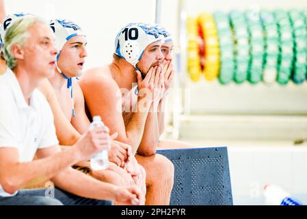 Anzio, Italy. 25th Mar, 2023. Stadio del Nuoto, Anzio, Italy, March 25, 2023, (Waterpolis Anzio) during Anzio Waterpolis vs Distretti Ecologici Nuoto Roma - Waterpolo Italian Serie A match Credit: Live Media Publishing Group/Alamy Live News Stock Photo