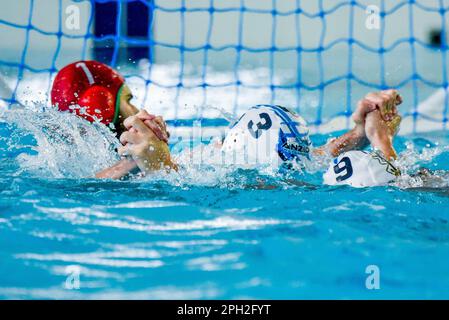 Anzio, Italy. 25th Mar, 2023. Stadio del Nuoto, Anzio, Italy, March 25, 2023, (Waterpolis Anzio) during Anzio Waterpolis vs Distretti Ecologici Nuoto Roma - Waterpolo Italian Serie A match Credit: Live Media Publishing Group/Alamy Live News Stock Photo