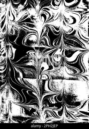 Handmade Marbled Paper 03, vectorized greyscale Stock Vector