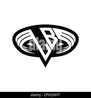 BM Logo monogram letter with shield and slice style design