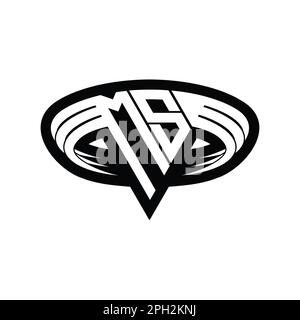 MS Logo letter monogram with triangle shape design template isolated on ...