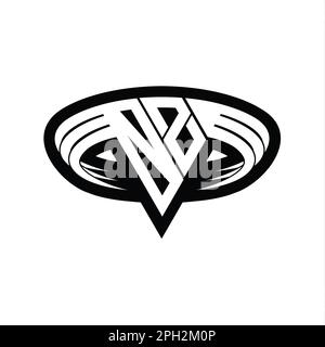 OZ Logo monogram letter with triangle shape slice isolated outline ...